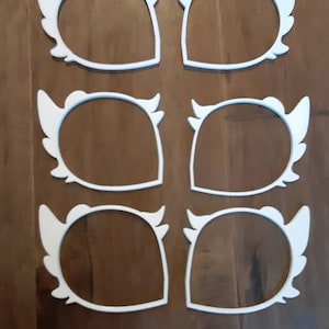 FREE SHIPPING 3D printed Fursuit Costume Toony Wide Eyelashes 3 Sets