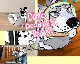 DUMB DOODLES sketch funny custom sketch 2 characters! custom art art commission meme dumb art doodle drawing furry art fursona art funny