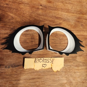 FREE SHIPPING 3D printed Fursuit Costume Worried Eyeblanks (Attachable Eye Lashes) furry eyes fursuit eyes kemono eyes