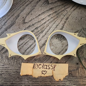 FREE SHIPPING 3D printed Fursuit Costume Open Eyeblanks (Attachable Eye Lashes)