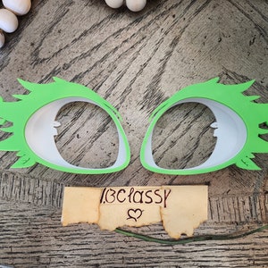 FREE SHIPPING 3D printed Fursuit Costume Leaf Eyeblanks (Attachable Eye Lashes)