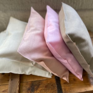 Minka 100% linen pillowcase e.g. B. for 40x40, 45x45, 50 x 50 cm and many more. White, pink, taupe, beige, old pink, pink from 18.95