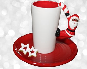African American/Black Santa Claus Ceramic Mug Christmas