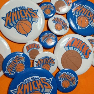 New York Knicks Pinback Button | Basketball Fan Pin | Sports Button