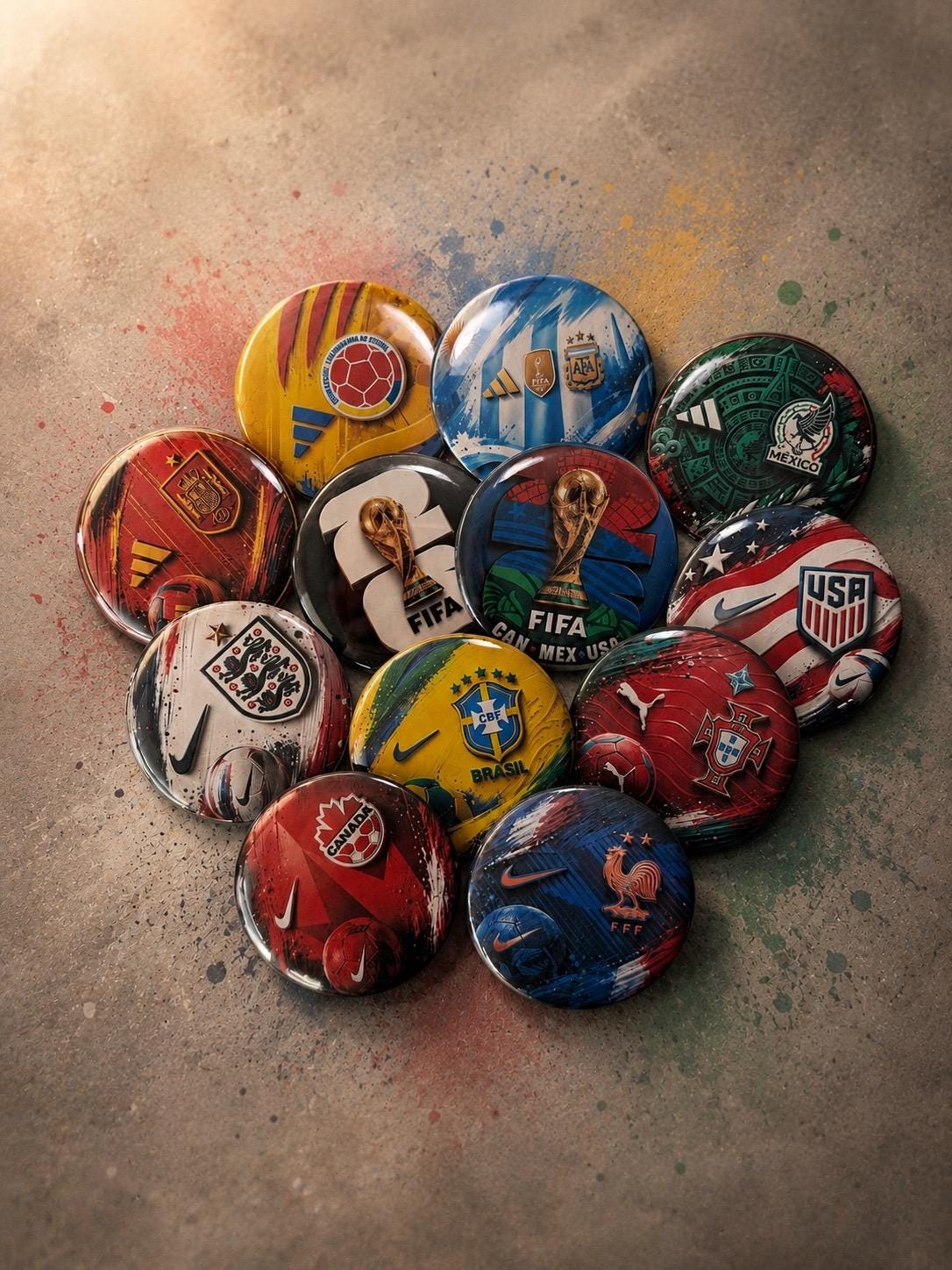 FIFA World Cup 2026 Inspired Soccer Pinback Buttons | International ...