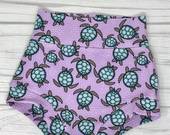 Meeresschildkröte Shorts, Mädchen Bummie Set, Bummie und Schleife Set, Rocked Bummie, Pumphose, Shorts, Windelhülle