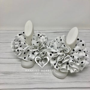 Easter Tutu Socks,Ribbon Tutu Anklets, Tutu Socks, Ruffled Anklets, Christening Socks, Polka Dot Tutu Socks