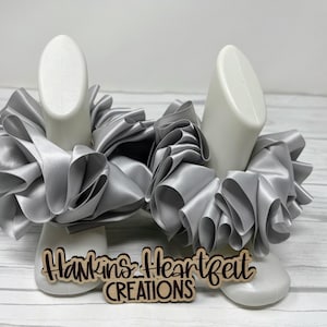 Gray Tutu Anklets, Easter Tutu Socks, Ribbon Tutu Anklets, Tutu Socks, Ruffled Anklets, Christening Socks, Glitter Tutu Socks