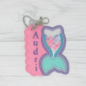 Luggage Tag, Bag Tag, Backpack Tag, Mermaid Bag Tag, Lunchbox Tags, Personalized Tags