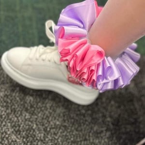 Easter Tutu Socks,Ribbon Tutu Anklets, Tutu Socks, Ruffled Anklets, Christening Socks, Multi Color Socks