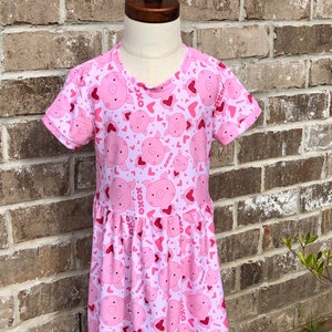 Love Me Piggy Girls Dress, Valentine Dress, Girls Valentine Dress