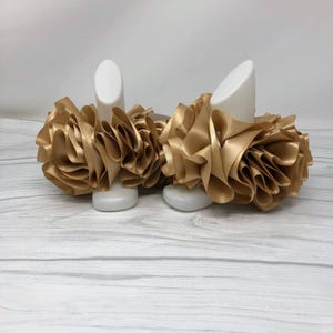 Khaki Tutu Anklets,  Easter Tutu Socks ,Ribbon Tutu Anklets, Tutu Socks, Ruffled Anklets, Christening Socks, Glitter Tutu Socks