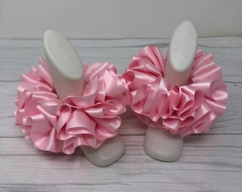 Bracelets de cheville tutu rose clair, Chaussettes tutu de Pâques, Bracelets de cheville tutu en ruban, Chaussettes tutu, Bracelets de cheville à volants, Chaussettes de baptême, Chaussettes tutu à paillettes