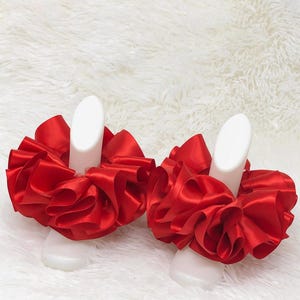 Red Tutu Anklets, Easter Tutu Socks, Ribbon Tutu Anklets, Tutu Socks, Ruffled Anklets, Christening Socks, Glitter Tutu Socks