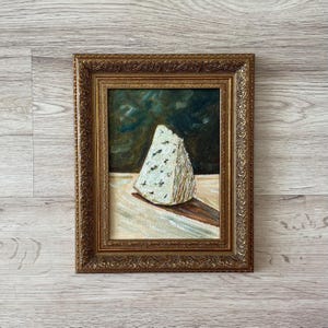 Cheese portrait, Impressionist oil painting original