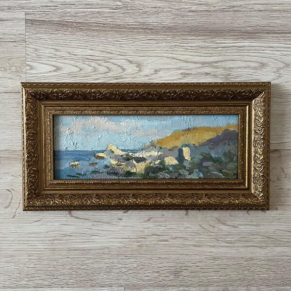 Origineel antiek olieverfschilderij, origineel olieverfschilderij, antiek olieverfschilderij ingelijst, goud ingelijst vintage schilderij, antiek origineel schilderij
