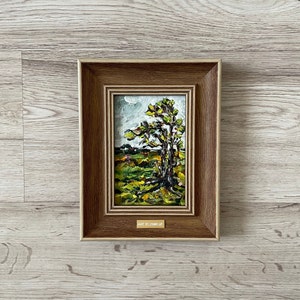 Oil painting original small, Impressionist painting, Oil painting miniature, Vintage oil painting original, Mini vintage painting