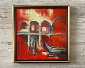 オリジナルコピー絵画、額入りヴィンテージ油絵キャンバスアートワーク 