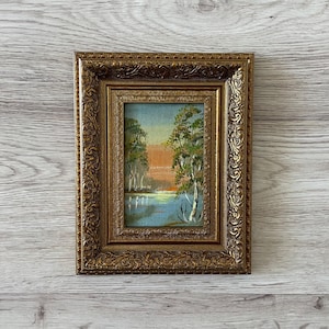 Pintura al óleo original antigua, Pintura al óleo original, Pintura al óleo antigua enmarcada, Pintura al óleo original vintage, Pintura antigua original