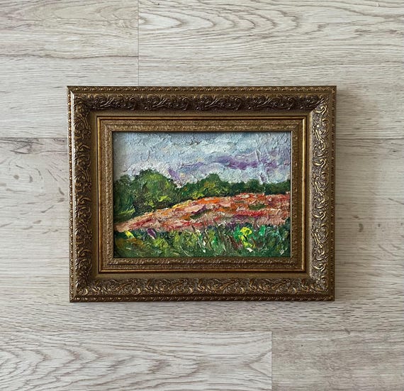 オリジナル油絵 絵画 古都の秋」F12 油彩画 油絵 風景画 絵画 油絵の