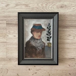 Origineel olieverfschilderij, vintage origineel schilderij, vintage olieverfschilderij origineel, oud portretschilderij, origineel vintage schilderij
