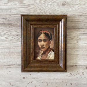Origineel olieverfschilderij, vintage origineel schilderij, portretten schilderij vintage, origineel olieverfschilderij, vintage olieverfschilderij origineel