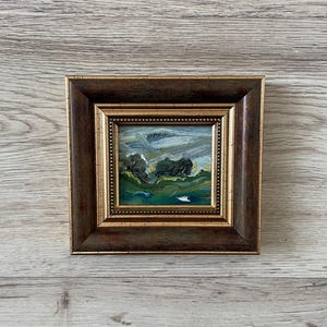 Ölgemälde Miniatur, Ölmalerei original, Originalkunst Gemälde, Miniatur Ölgemälde