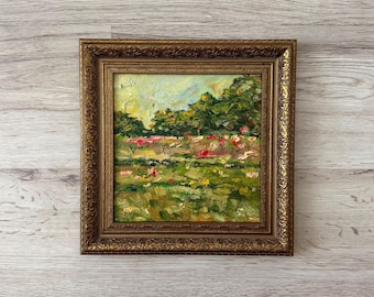 Impressionist oil painting, Original oil painting, Vintage oil painting original, Oil painting original, Original antique oil painting