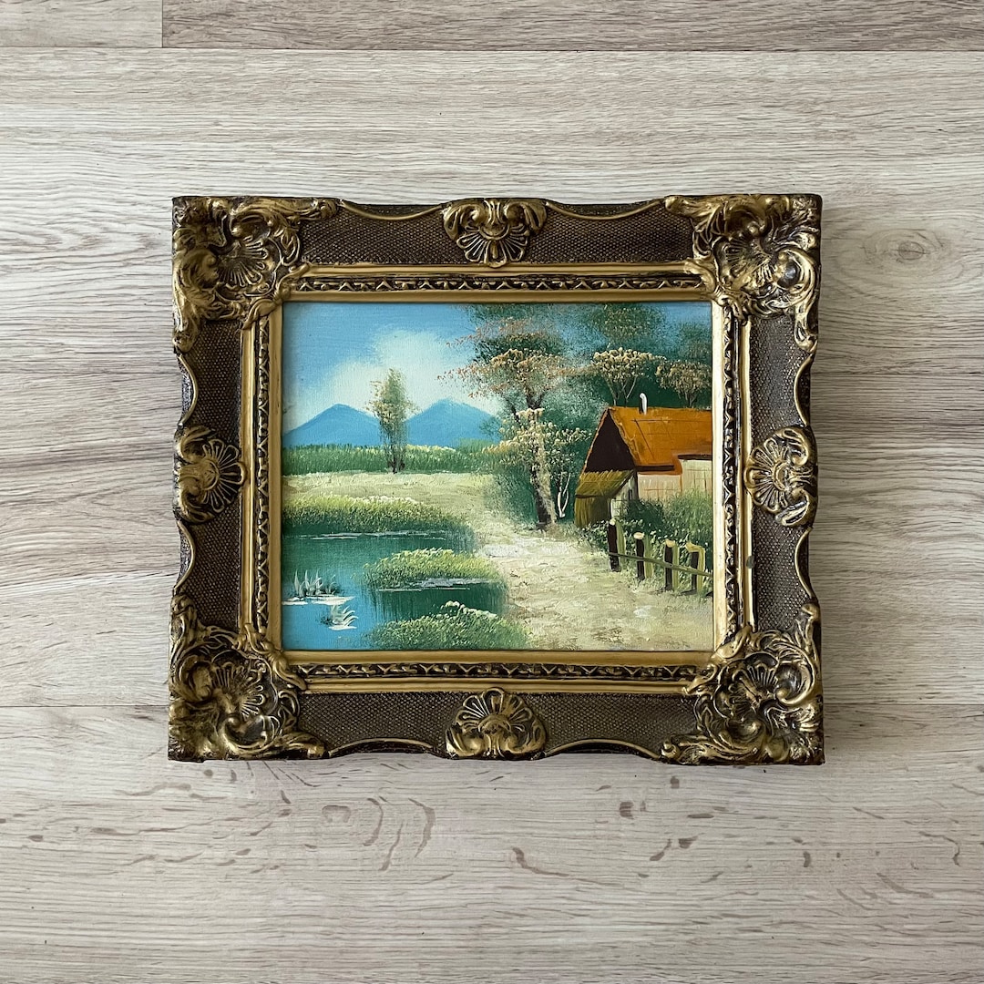 Gold Framed Vintage Painting Antique Oil Painting Framed Etsy