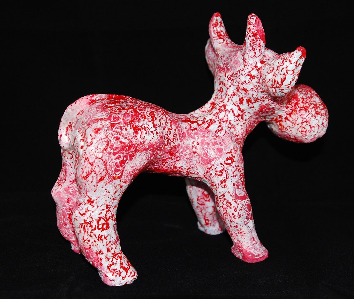 Handmade plaster figurine of a bull Etsy