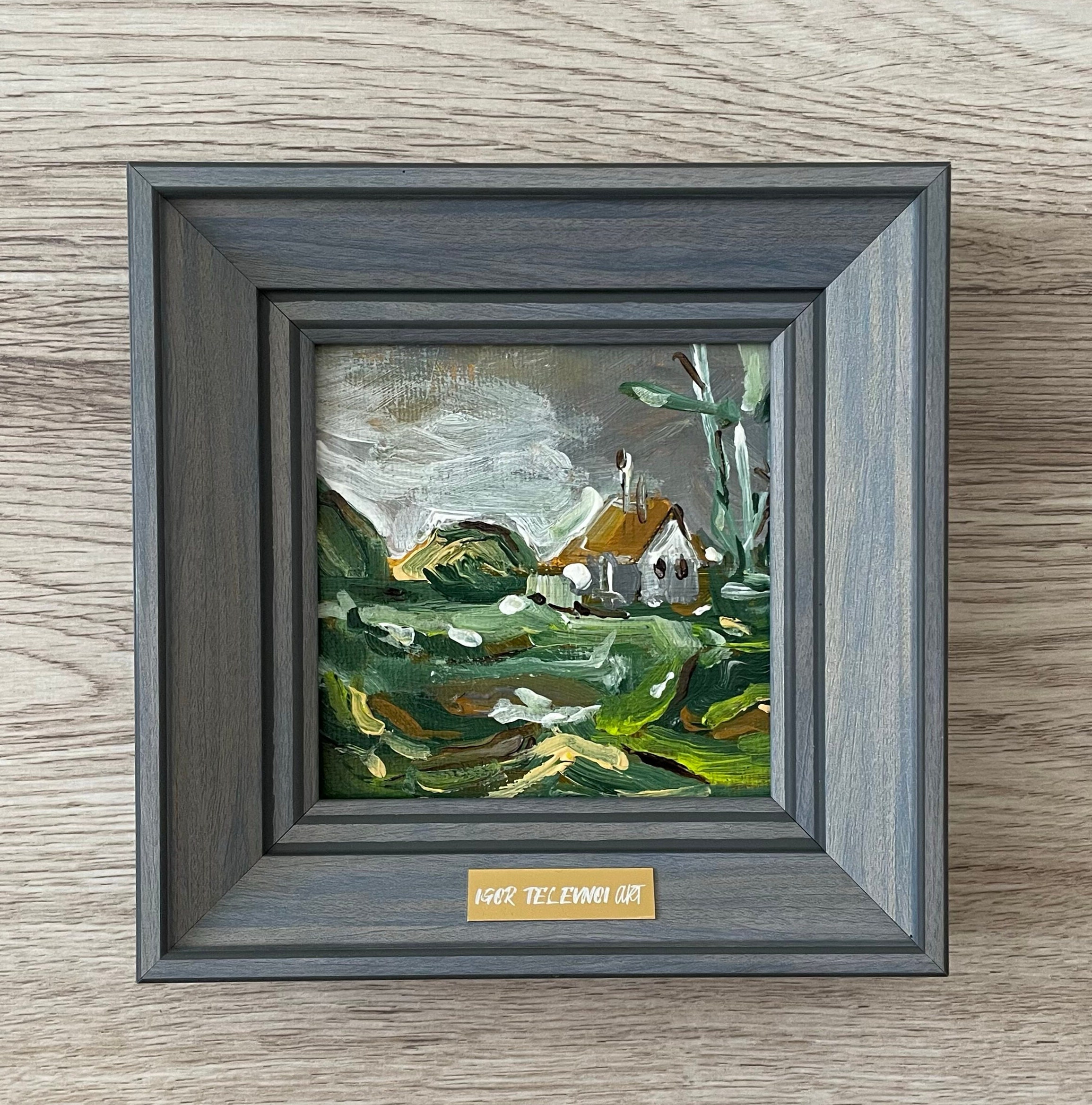 Impressionist Painting, Oil Painting Miniature, Vintage Oil