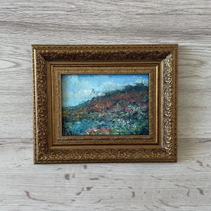 Pintura al óleo original vintage, Pintura al óleo original, Pintura al óleo vintage original, Pintura al óleo original, Pintura vintage con marco dorado