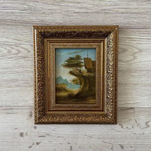 Pintura al óleo original antigua, Pintura al óleo original, Pintura al óleo antigua enmarcada, Pintura al óleo original vintage, Pintura antigua original
