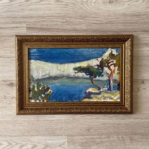 Pintura al óleo original antigua, Pintura al óleo original, Pintura al óleo antigua enmarcada, Pintura al óleo original vintage, Pintura antigua original