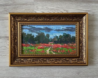 Gold framed vintage painting, Oil painting original vintage, Original oil painting, Vintage oil painting original, Oil painting original