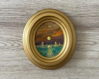 Impressionist oil painting, Original oil painting, Oil painting original, Vintage oil painting original