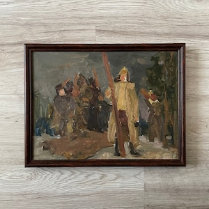 Origineel antiek olieverfschilderij, origineel olieverfschilderij, vintage origineel schilderij, olieverfschilderij origineel vintage, antiek olieverfschilderij ingelijst