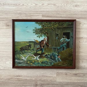 Antique oil painting original, Original oil painting, Original vintage painting, Antique oil painting framed, Oil painting original vintage