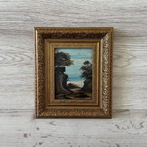 Pintura al óleo original antigua, Pintura al óleo original, Pintura al óleo antigua enmarcada, Pintura al óleo original vintage, Pintura antigua original