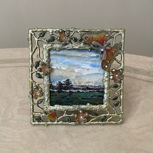 Oil painting original small, Original vintage oil painting, Oil painting miniature, Vintage oil painting original, Mini vintage painting