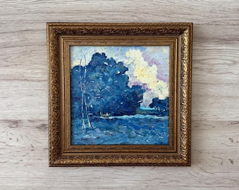 Impressionist painting, Original oil painting, Vintage oil painting original, Oil painting original, Oil painting original vintage