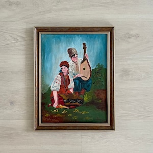 Painting on canvas original, Large vintage oil painting, Oil painting original, Vintage original oil painting, Original oil painting