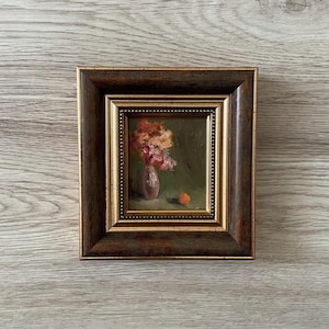 Pintura al óleo impresionista, Pintura al óleo miniatura, Pintura al óleo original, Pintura de arte original, Pintura al óleo original pequeña