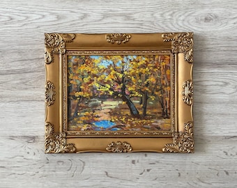 Gold framed vintage painting, Oil painting original vintage, Original oil painting, Vintage oil painting original, Oil painting original