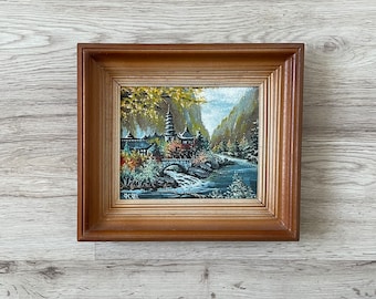 Peinture à l'huile vintage originale, peinture de paysage vintage originale, peinture à l'huile originale, peinture à l'huile vintage originale