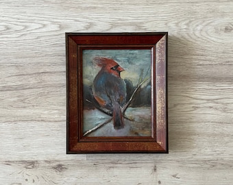 Original bird painting, Oil painting original vintage, Oil painting original, Original oil painting, Vintage oil painting original