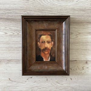 Origineel vintage olieverfschilderij, origineel olieverfschilderij, vintage origineel schilderij, portretten vintage schilderij, origineel olieverfschilderij