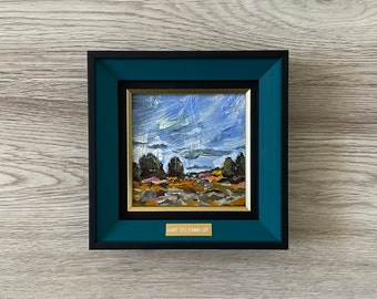 Oil painting original small, Impressionist painting, Oil painting miniature, Vintage oil painting original, Mini vintage painting