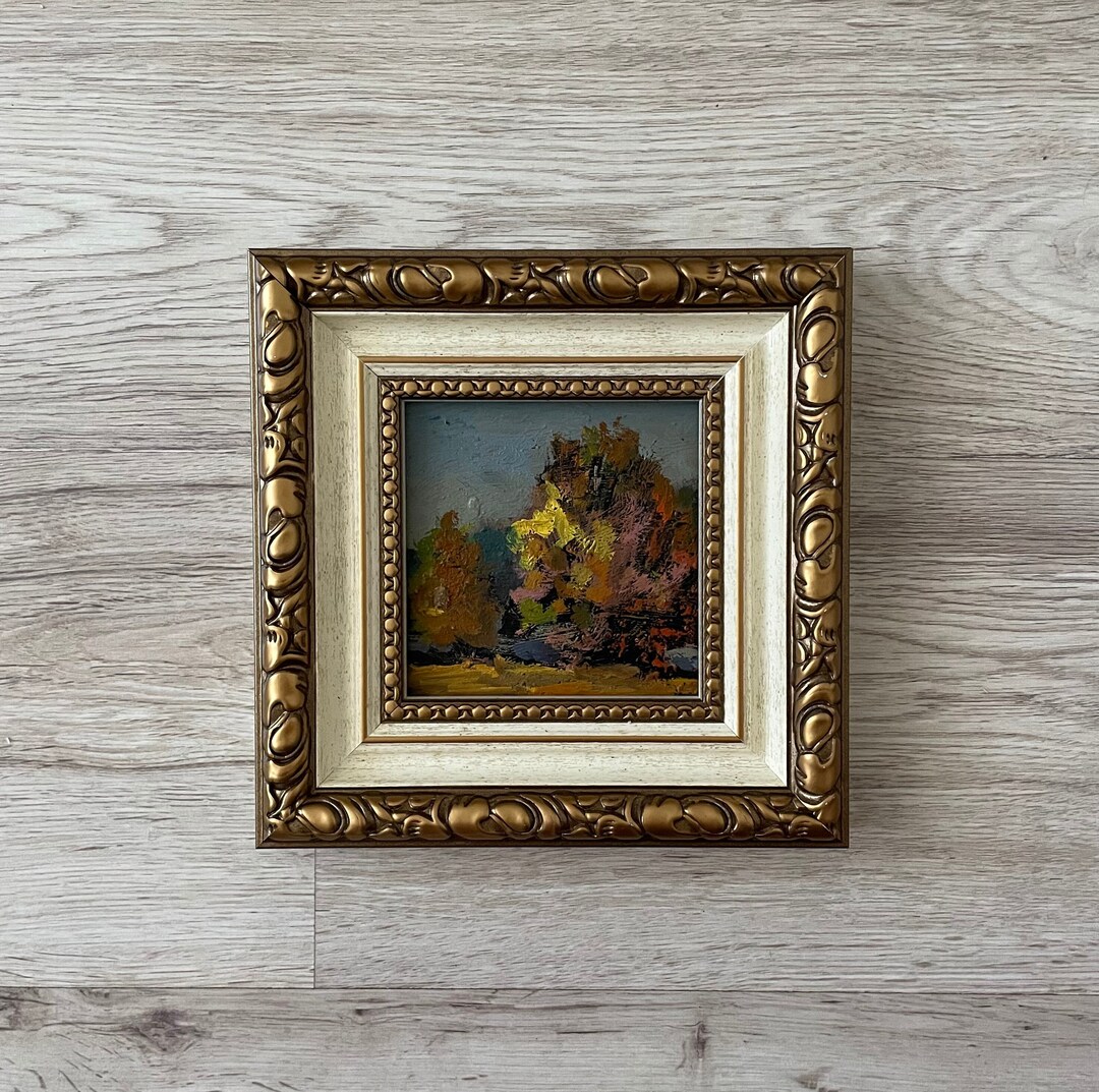 Gold Framed Vintage Painting Original Oil Painting Vintage Etsy