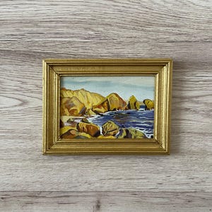 Pintura al óleo antigua original, Pintura al óleo original, Pintura al óleo antigua enmarcada, Pintura vintage con marco dorado, Pintura antigua original